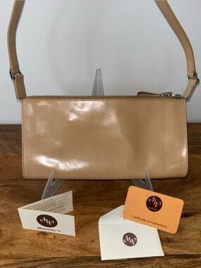 Monsac 5th Ave NY Tan leather shoulder bag
